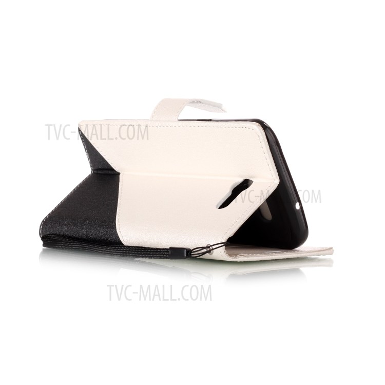 Assorted Color Foldable Sand-like Grain Leather Wallet Case Shell for Samsung Galaxy J3 Emerge/J3 Prime/J3 (2017) - White-4
