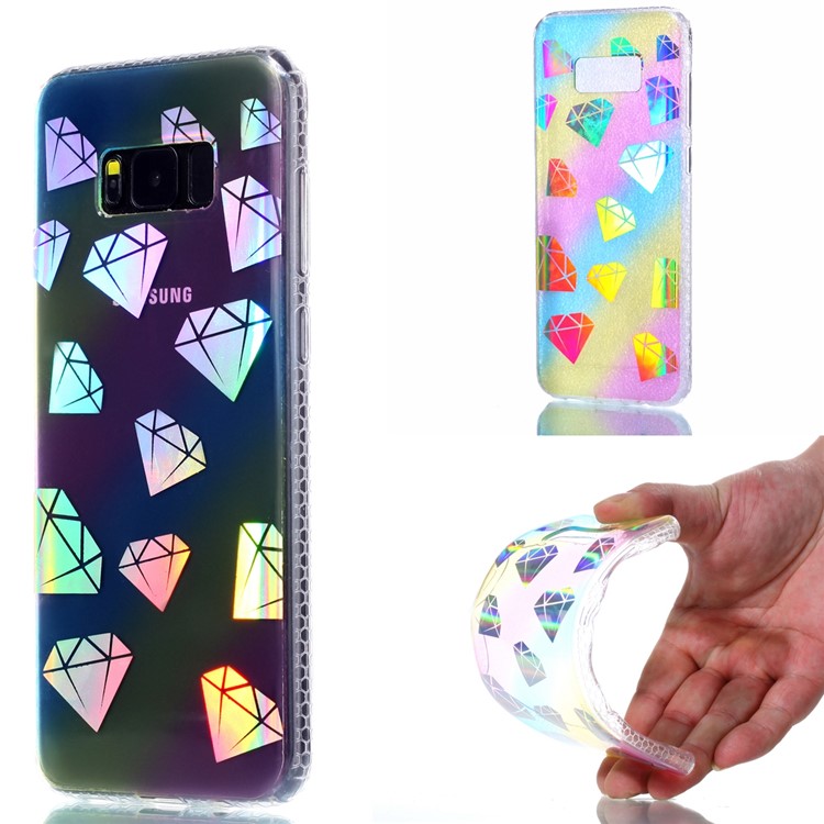 

Colorful Electroplating IMD Soft TPU Mobile Shell for Samsung Galaxy S8 SM-G950 - Diamonds