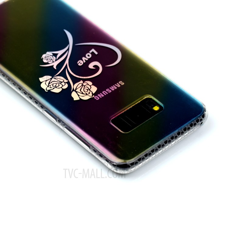 Colorful Eletroplating IMD Flexible TPU Phone Case for Samsung Galaxy S8 Plus G955 - Love and Roses-4