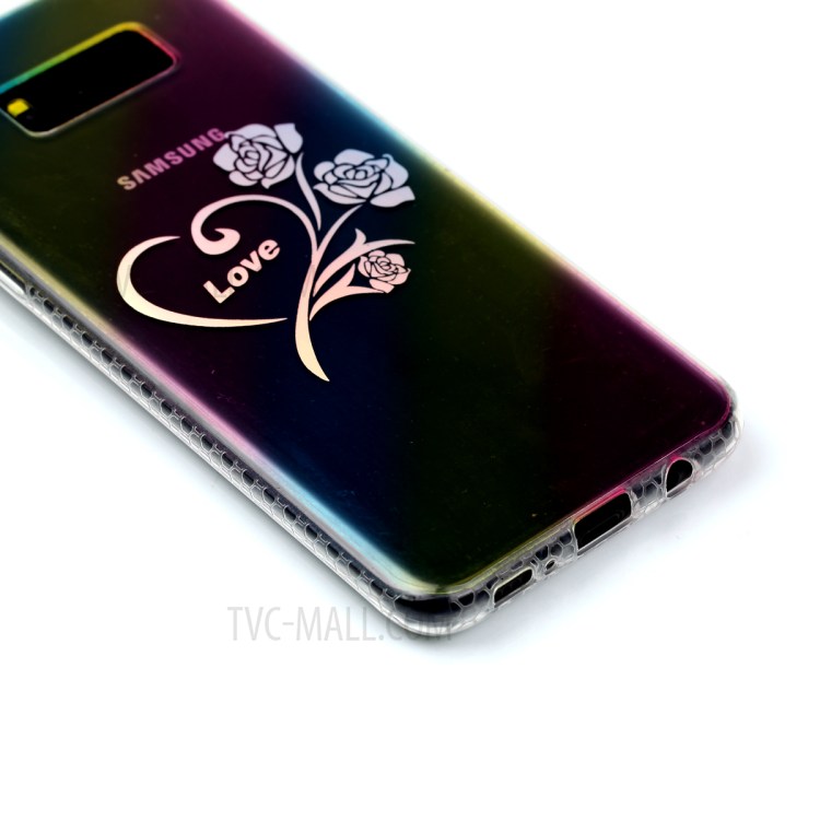 Colorful Eletroplating IMD Flexible TPU Phone Case for Samsung Galaxy S8 Plus G955 - Love and Roses-5