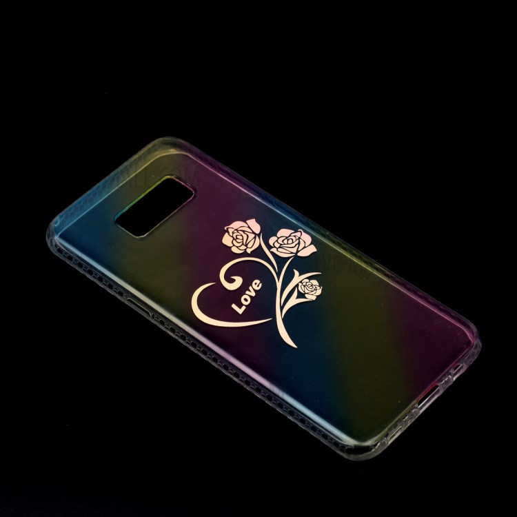 Colorful Eletroplating IMD Flexible TPU Phone Case for Samsung Galaxy S8 Plus G955 - Love and Roses-6