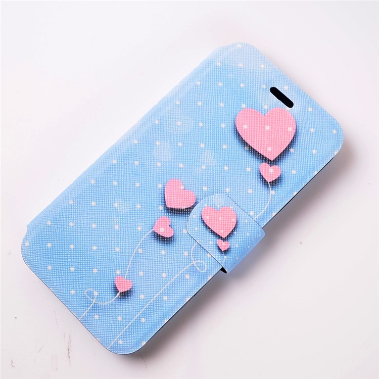 Pattern Printing Leather Stand Case for Samsung Galaxy A3 (2017) - Pink Hearts-4