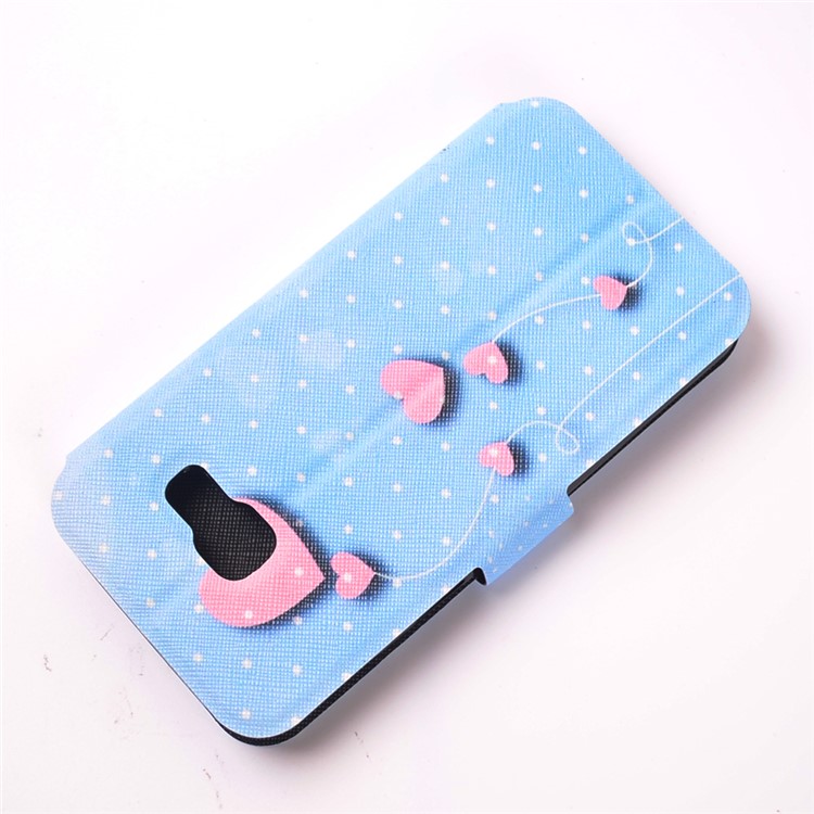 Pattern Printing Leather Stand Case for Samsung Galaxy A3 (2017) - Pink Hearts-5