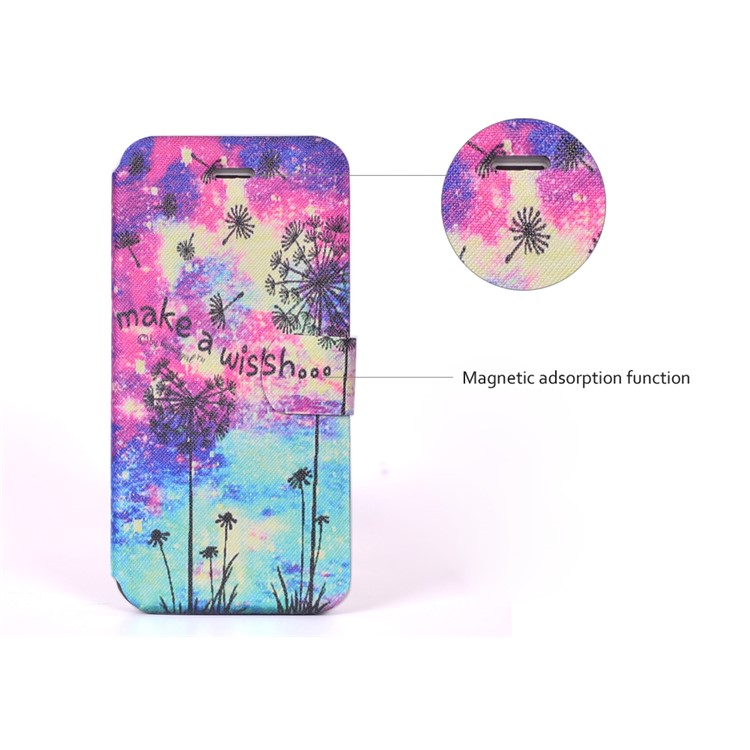Pattern Printing Leather Cell Phone Case for Samsung Galaxy A5 (2017) SM-A520F - Dandelion and Quote-12