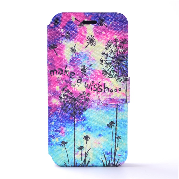 Pattern Printing Leather Cell Phone Case for Samsung Galaxy A5 (2017) SM-A520F - Dandelion and Quote-2