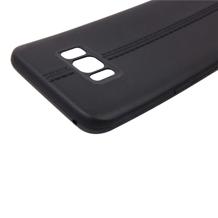 Double Lines Soft TPU Back Case for Samsung Galaxy S8 SM-G950 - Black-4