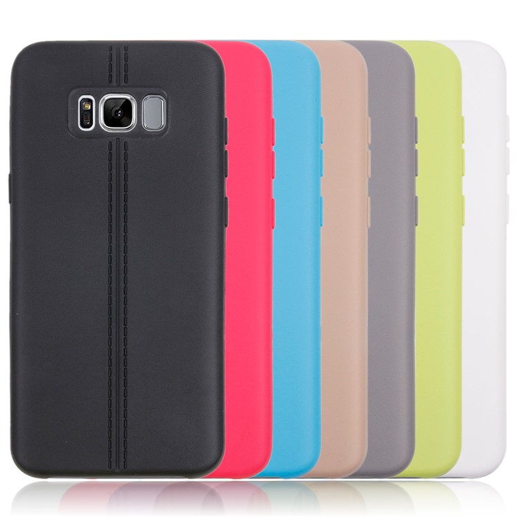 Double Lines Soft TPU Back Case for Samsung Galaxy S8 SM-G950 - Black-8