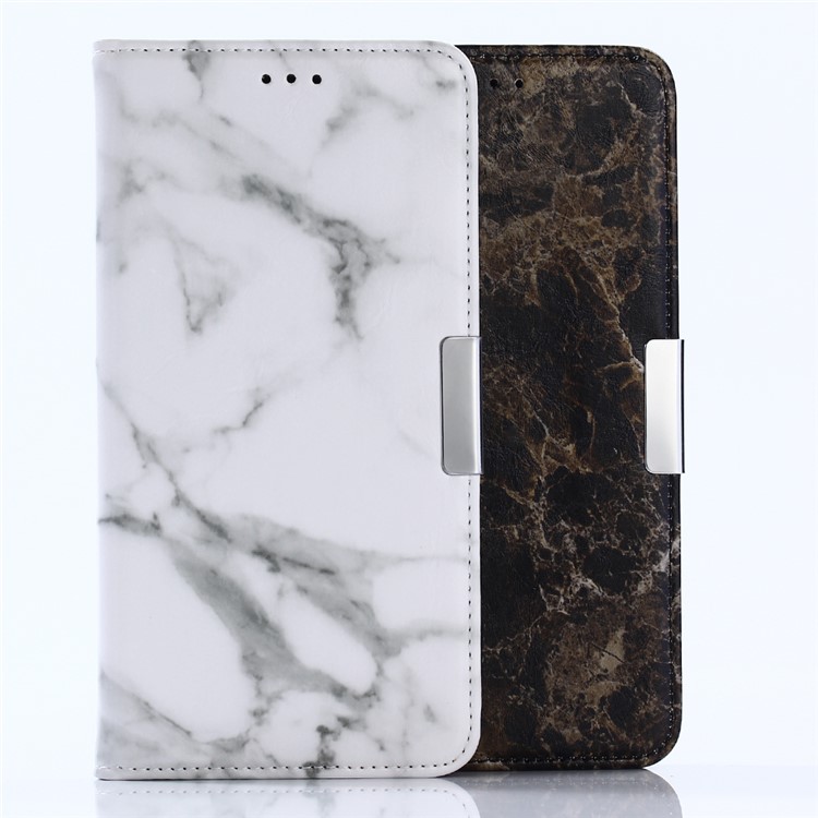 Marble Pattern Leather Wallet Case with Stand for Samsung Galaxy C7 Pro - White-12