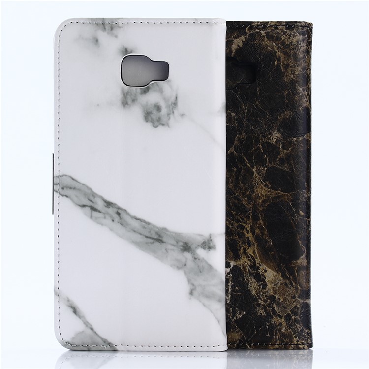 Marble Pattern Leather Wallet Case with Stand for Samsung Galaxy C7 Pro - White-13