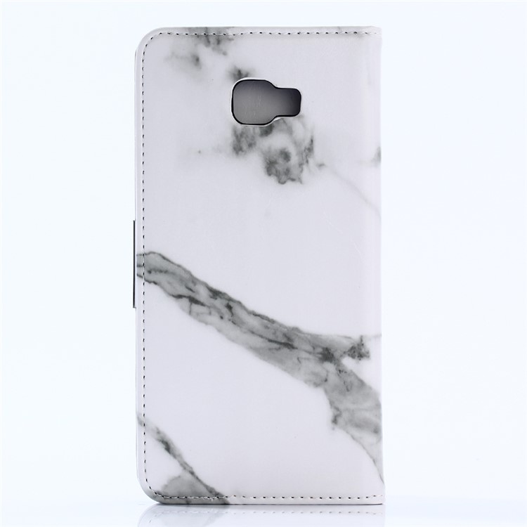 Marble Pattern Leather Wallet Case with Stand for Samsung Galaxy C7 Pro - White-2