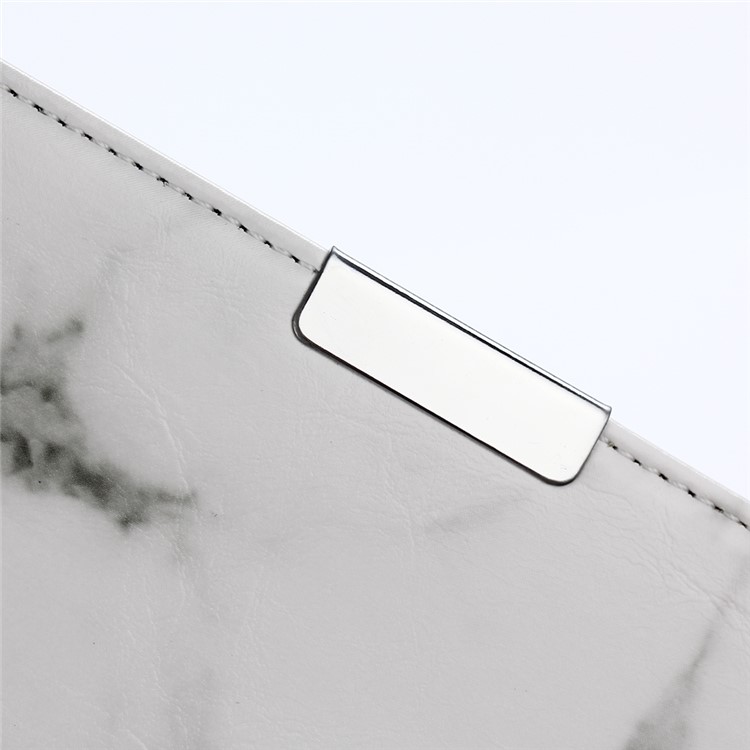 Marble Pattern Leather Wallet Case with Stand for Samsung Galaxy C7 Pro - White-6