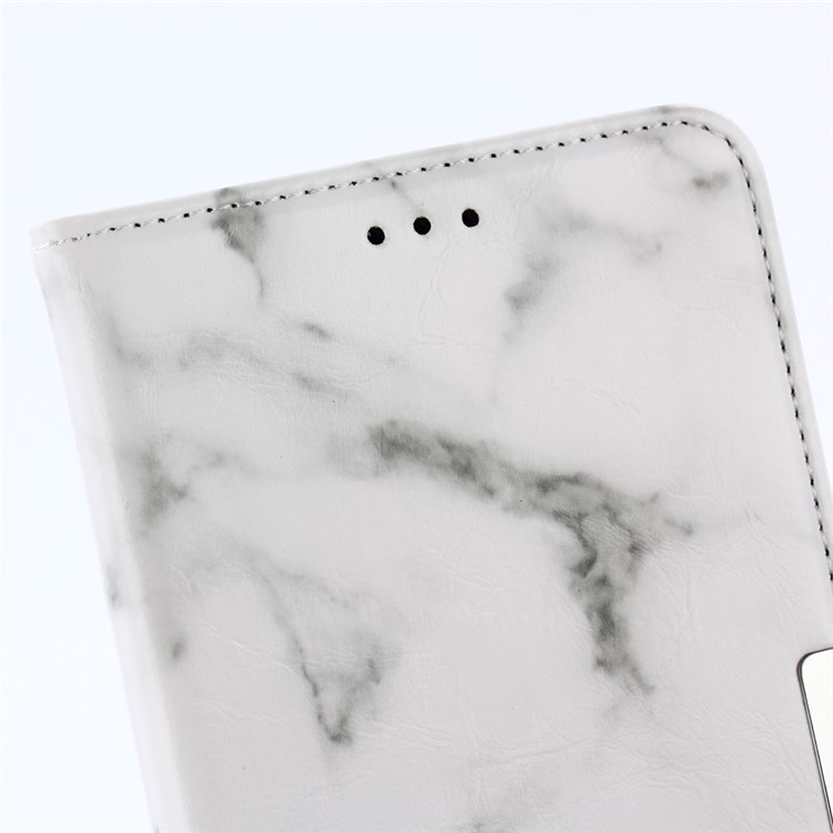 Marble Pattern Leather Wallet Case with Stand for Samsung Galaxy C7 Pro - White-7