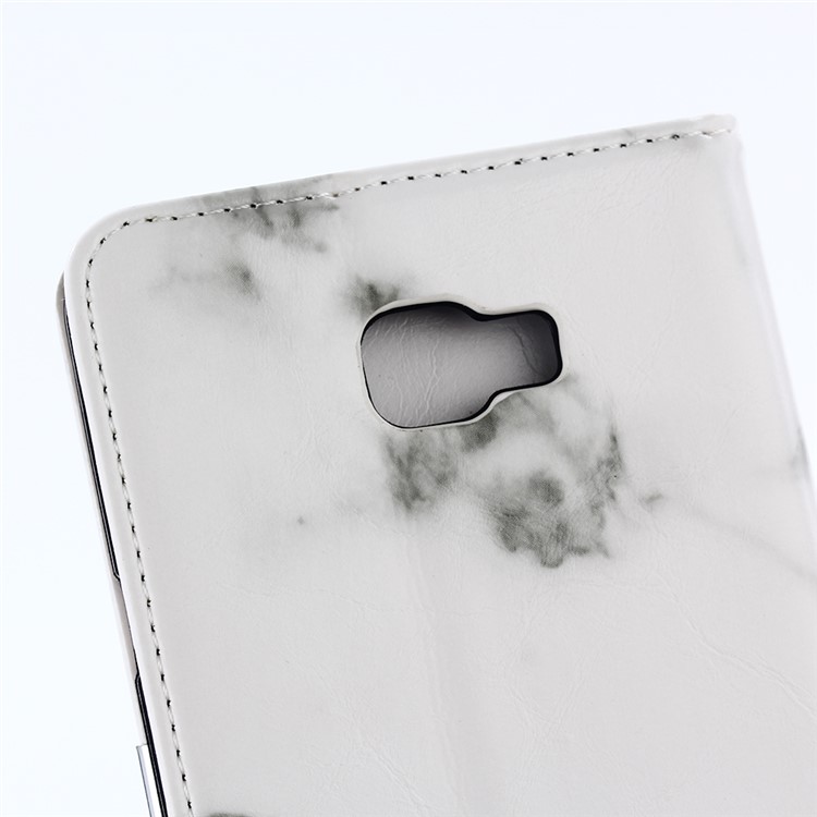 Marble Pattern Leather Wallet Case with Stand for Samsung Galaxy C7 Pro - White-8