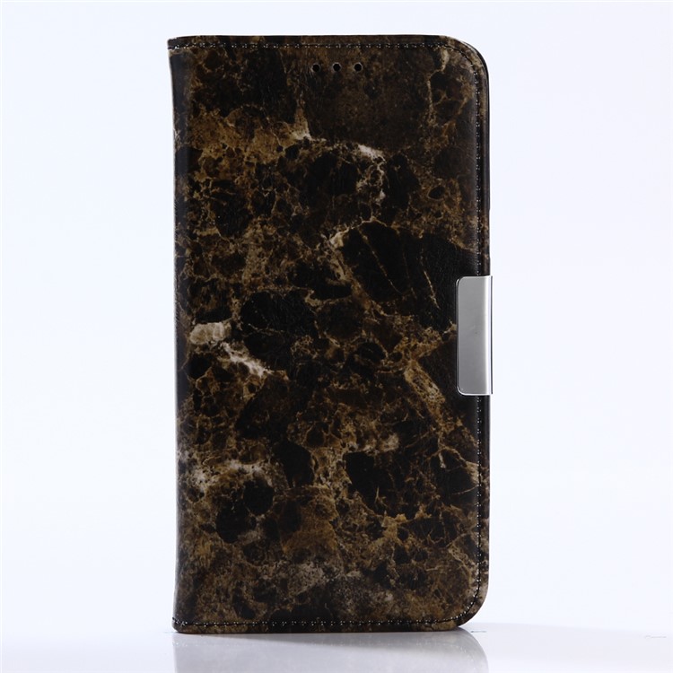 Marble Pattern Wallet Stand Leather Mobile Case for Samsung Galaxy J5 (2017) - Black-1