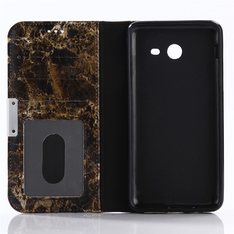 Marble Pattern Wallet Stand Leather Mobile Case for Samsung Galaxy J5 (2017) - Black-3