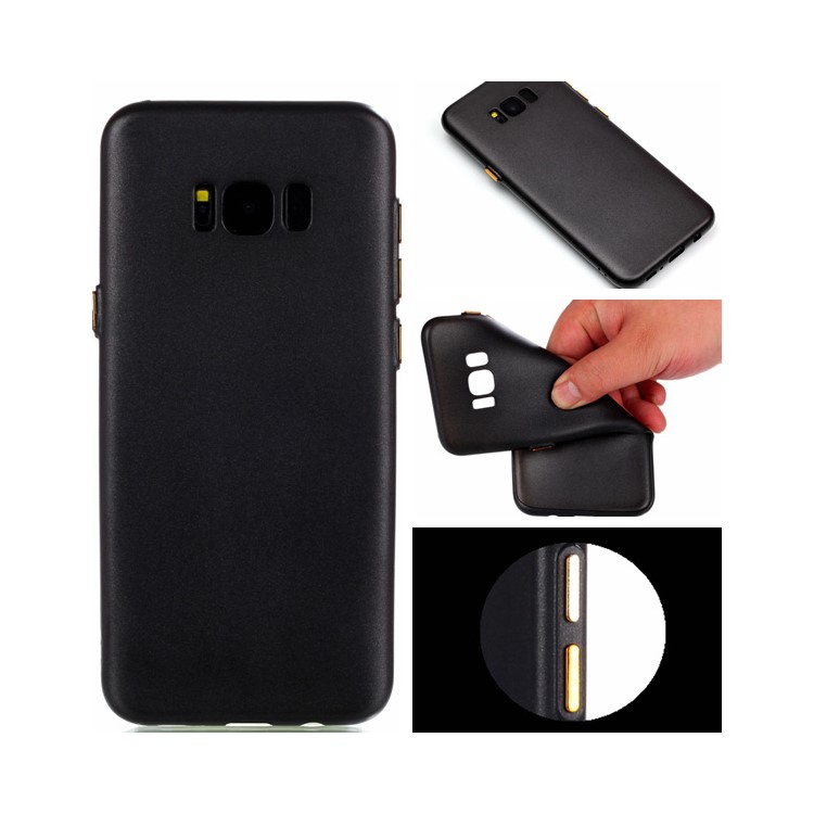 Rubberized Soft TPU Back Shell for Samsung Galaxy S8 Plus G955 - Black-1