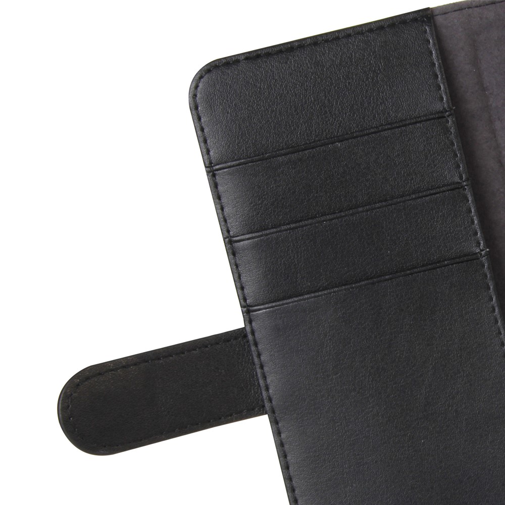 Genuine Split Leather Card Holder Stand Flip Case for Samsung Galaxy S8 Plus G955 - Black-4
