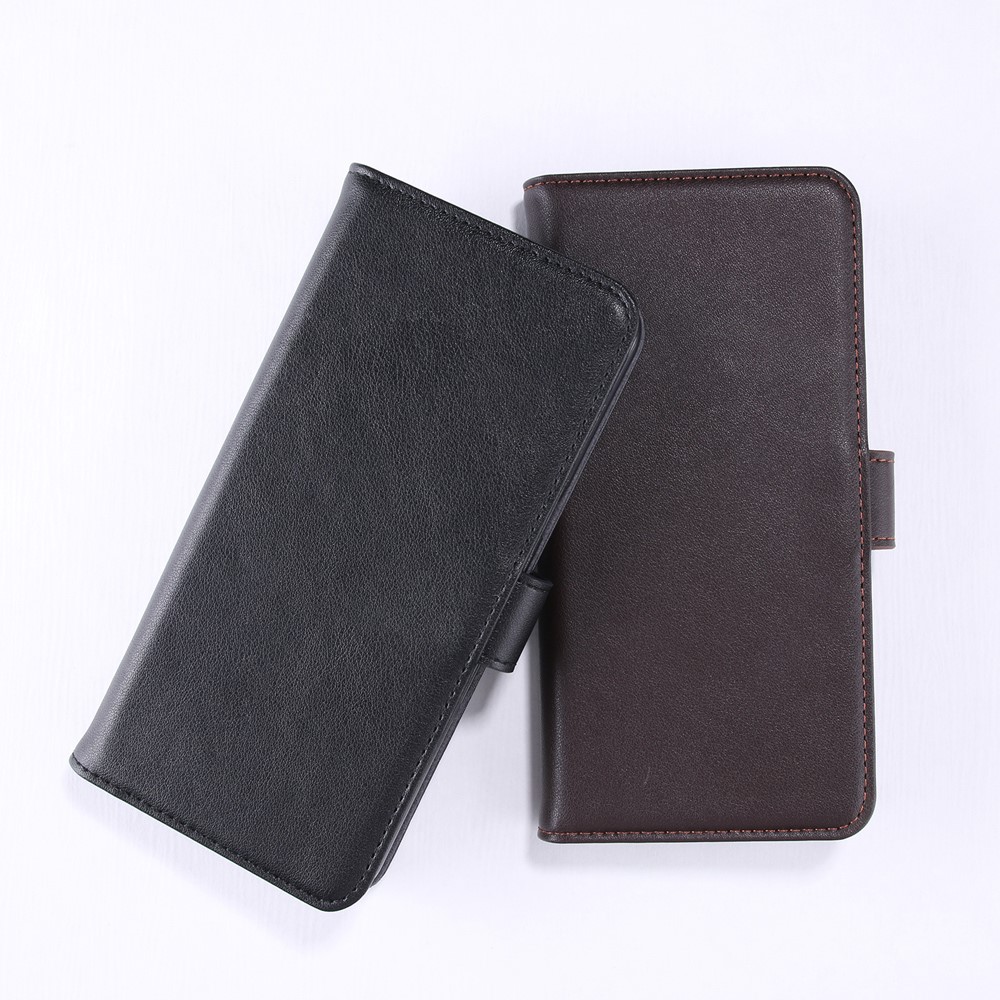 Genuine Split Leather Card Holder Stand Flip Case for Samsung Galaxy S8 Plus G955 - Black-9