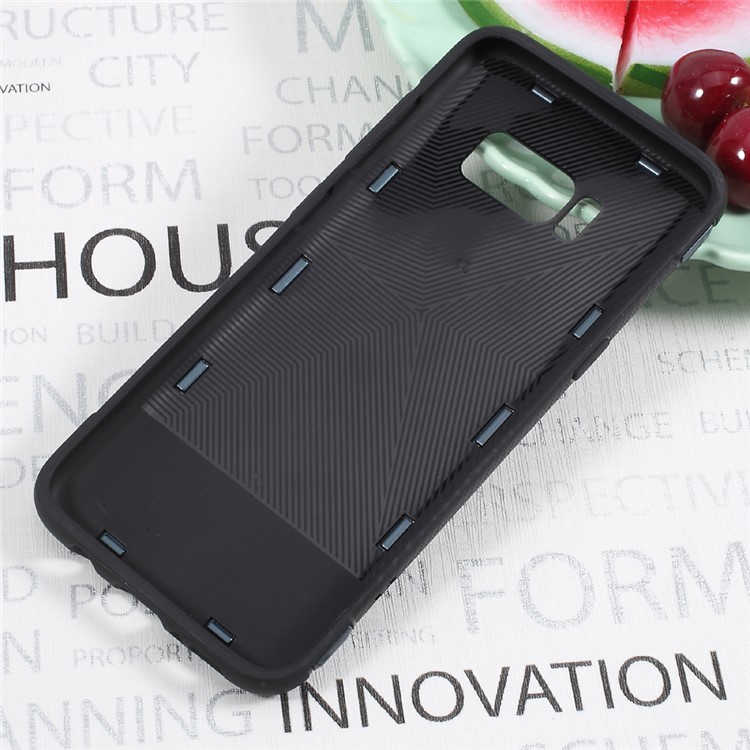 For Samsung Galaxy S8 SM-G950 Magnetic Ring Holder TPU PC Case Cover - Baby Blue-2