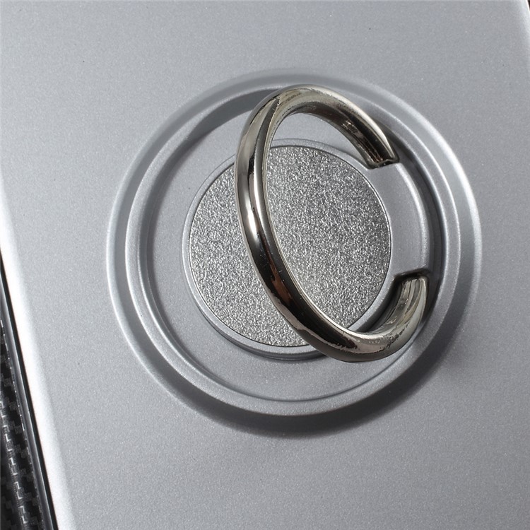 Armor Magnetic Ring Holder TPU PC Back Cover for Samsung Galaxy J3 Emerge/J3 Prime/J3 (2017) - Silver-4
