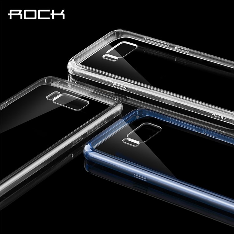 ROCK Pure Series for Samsung Galaxy S8 G950 Clear PC + TPU Frame Hybrid Phone Case - Black-2