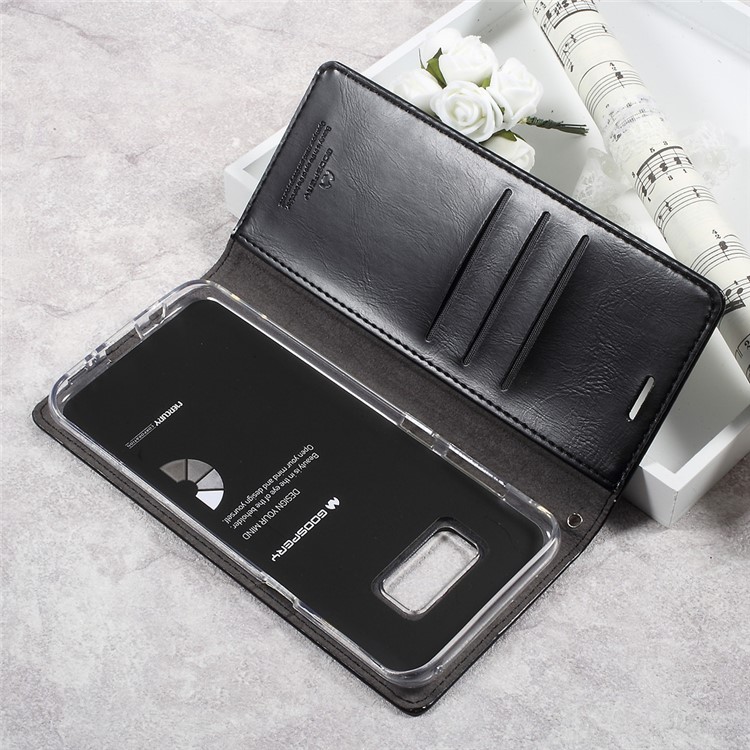 MERCURY GOOSPERY Blue Moon Leather Stand Wallet Mobile Case for Samsung Galaxy S8 Plus G955 - Black-10
