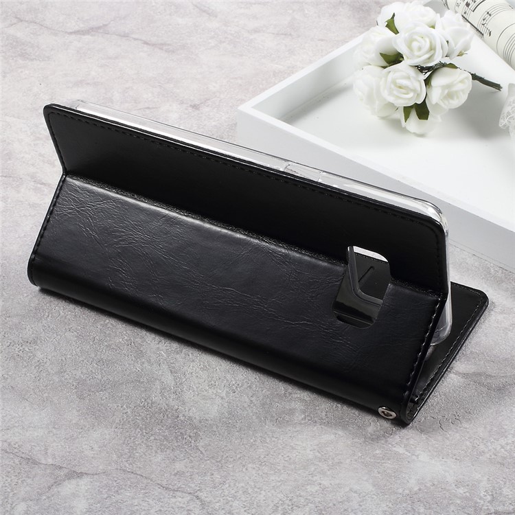 MERCURY GOOSPERY Blue Moon Leather Stand Wallet Mobile Case for Samsung Galaxy S8 Plus G955 - Black-4