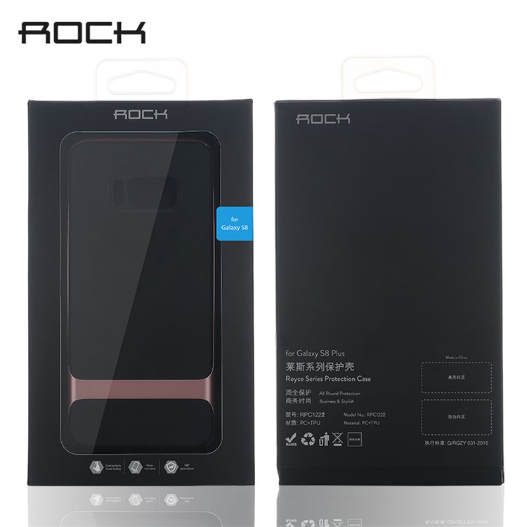 ROCK Royce Series Phone Case for Samsung Galaxy S8 G950 (PC + TPU Hybrid) - Grey-8
