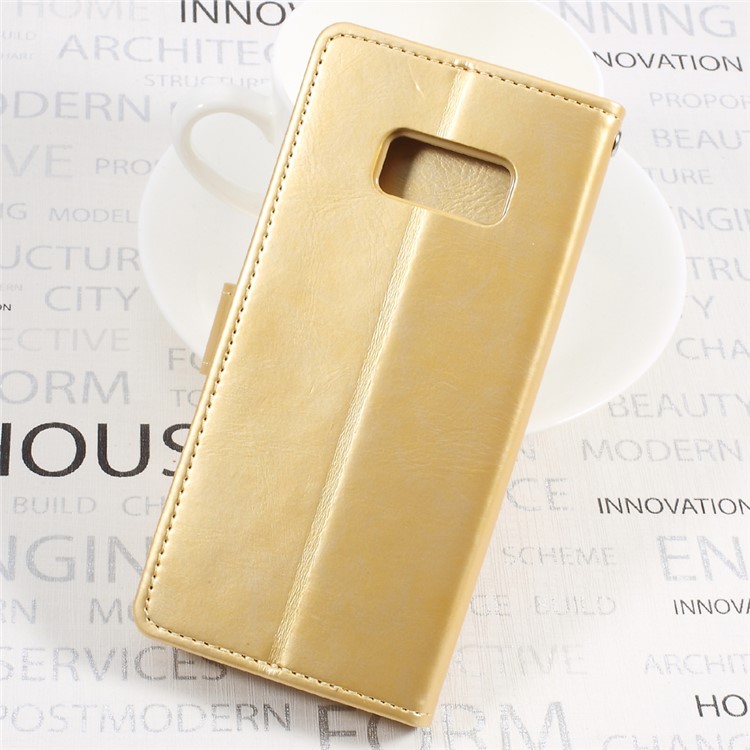 MERCURY GOOSPERY Blue Moon Stand Leather Wallet Case for Samsung Galaxy S8 Plus SM-G955 - Gold-2