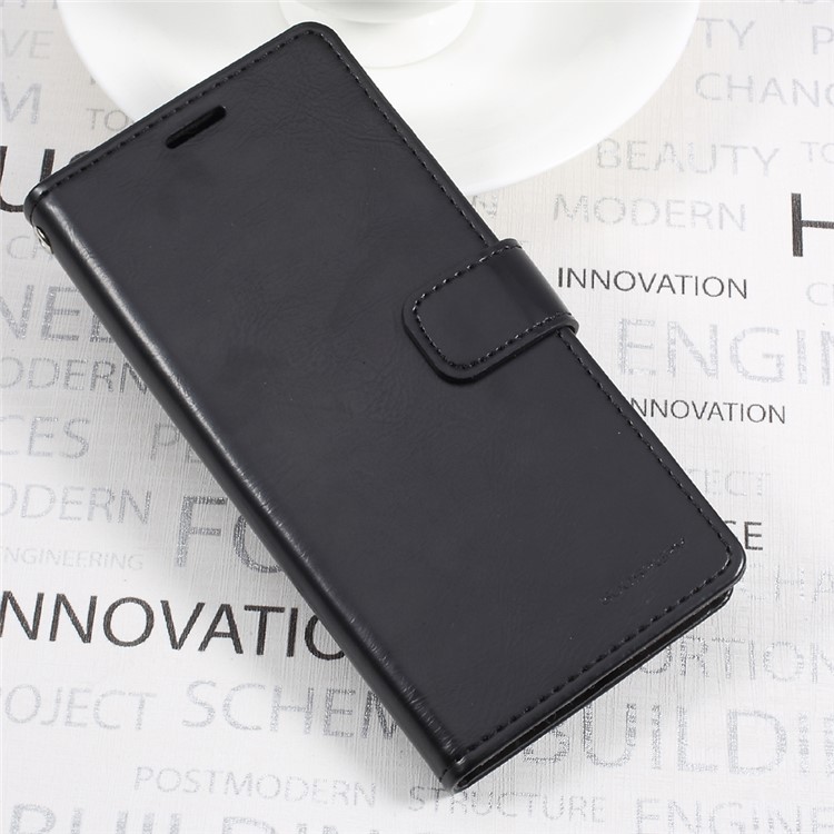 MERCURY GOOSPERY Blue Moon for Samsung Galaxy S8+ SM-G955 Stand Leather Wallet Mobile Shell - Black-3