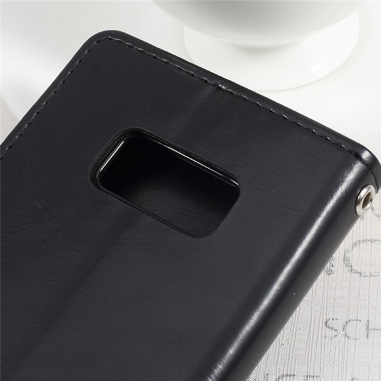 MERCURY GOOSPERY Blue Moon for Samsung Galaxy S8+ SM-G955 Stand Leather Wallet Mobile Shell - Black-5