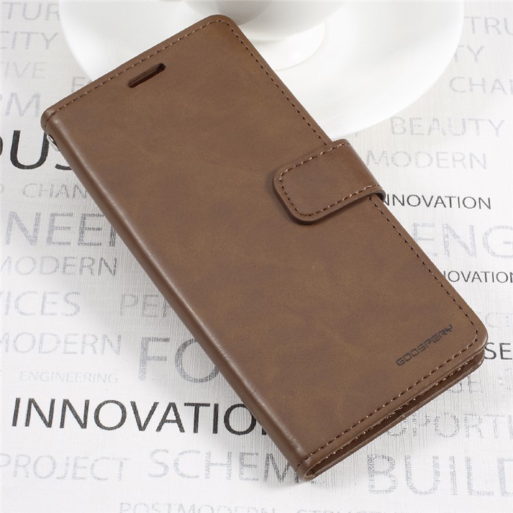 MERCURY GOOSPERY Blue Moon Stand Leather Wallet Folio Case for Samsung Galaxy S8+ SM-G955 - Brown-3