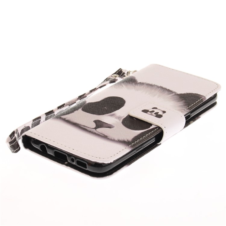 Pattern Printing Leather Wallet Case for Samsung Galaxy S8 SM-G950 - Adorable Panda-4