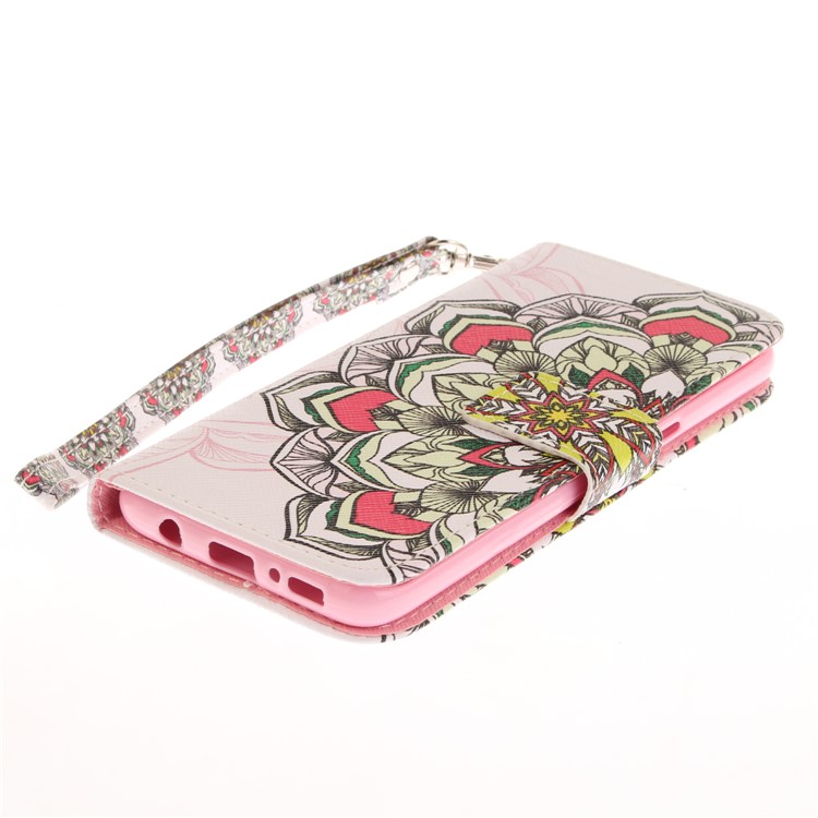 Pattern Printing Stand Leather Wallet Case for Samsung Galaxy S8 SM-G950 - Beautiful Flowers-4