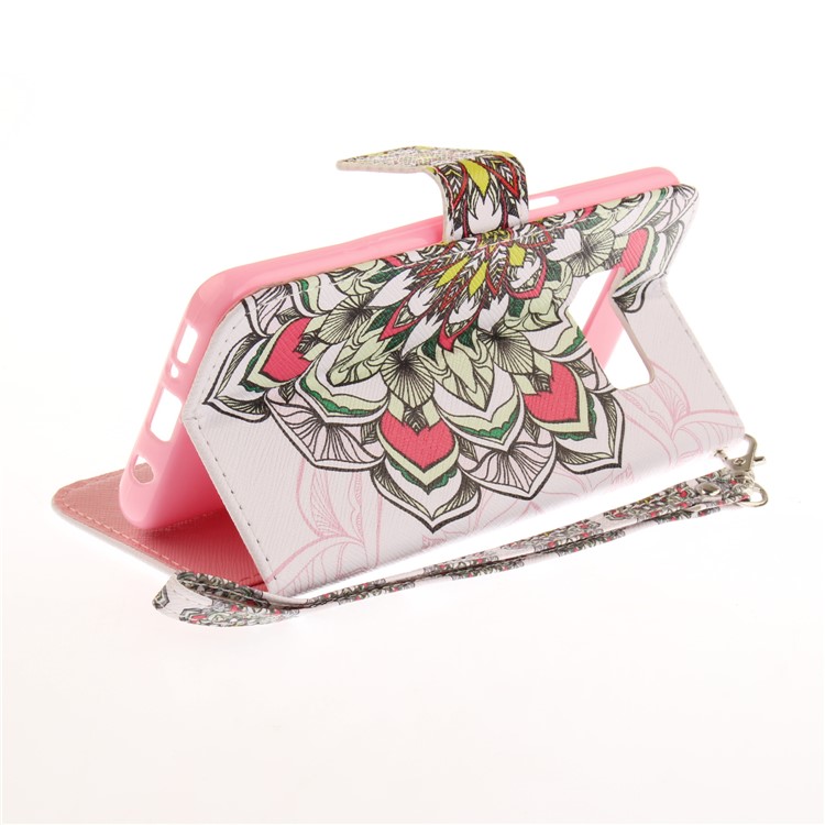 Pattern Printing Stand Leather Wallet Case for Samsung Galaxy S8 SM-G950 - Beautiful Flowers-7