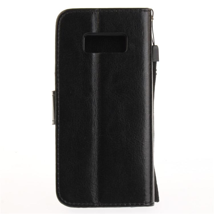 Imprint Dandelion and Lovers Leather Wallet Case for Samsung Galaxy S8+ SM-G955 - Black-3