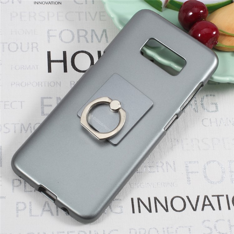 

MERCURY GOOSPERY i JELLY Finger Ring Holder TPU Case for Samsung Galaxy S8 G950 - Grey