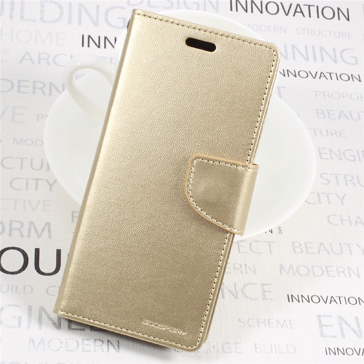 MERCURY GOOSPERY Bravo Diary Leather Case Phone Cover for Samsung Galaxy S8 G950 - Gold-1