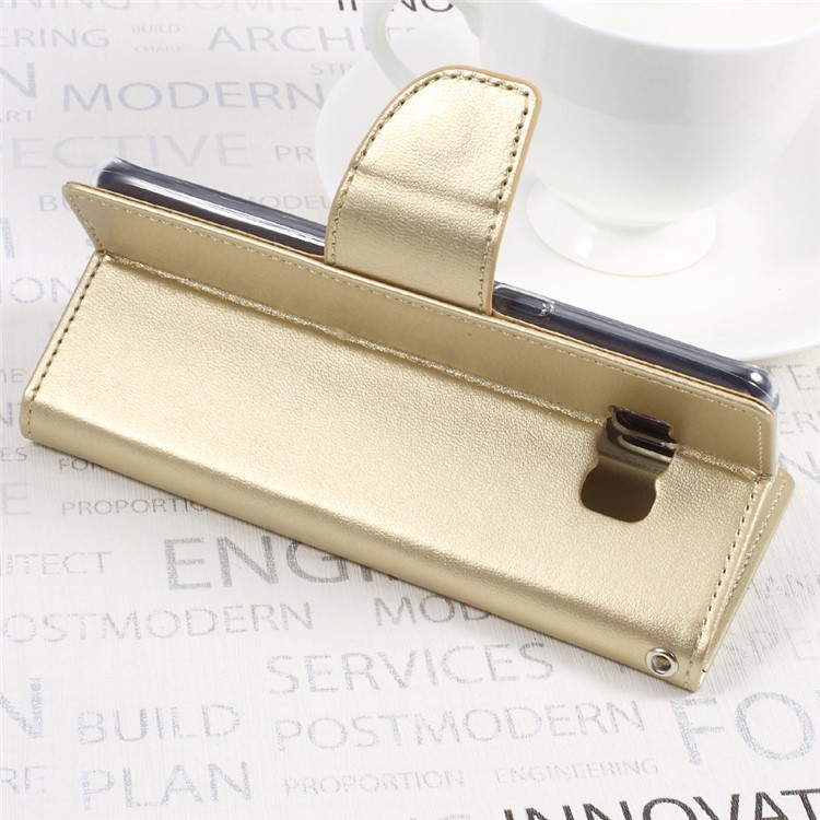 MERCURY GOOSPERY Bravo Diary Leather Case Phone Cover for Samsung Galaxy S8 G950 - Gold-5