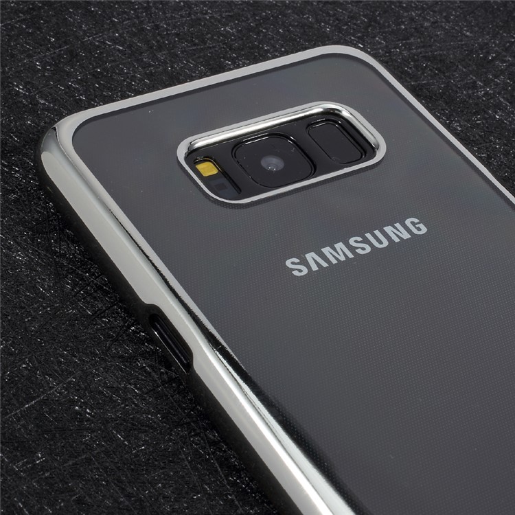 MERCURY GOOSPERY Ring 2 Case Electroplating TPU Clear Phone Cover for Samsung Galaxy S8 Plus G955 - Silver-4