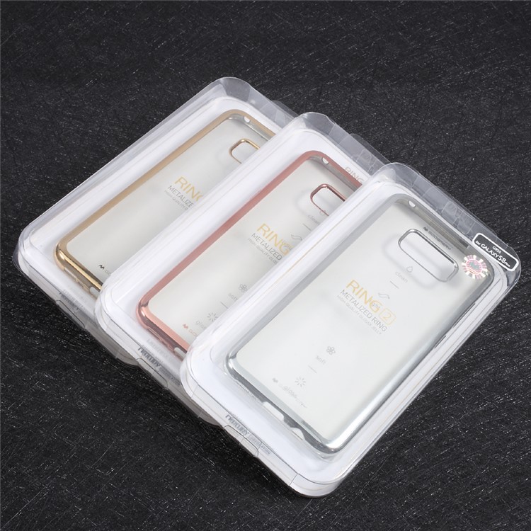 MERCURY GOOSPERY Ring 2 Case Electroplating TPU Clear Phone Cover for Samsung Galaxy S8 Plus G955 - Silver-7