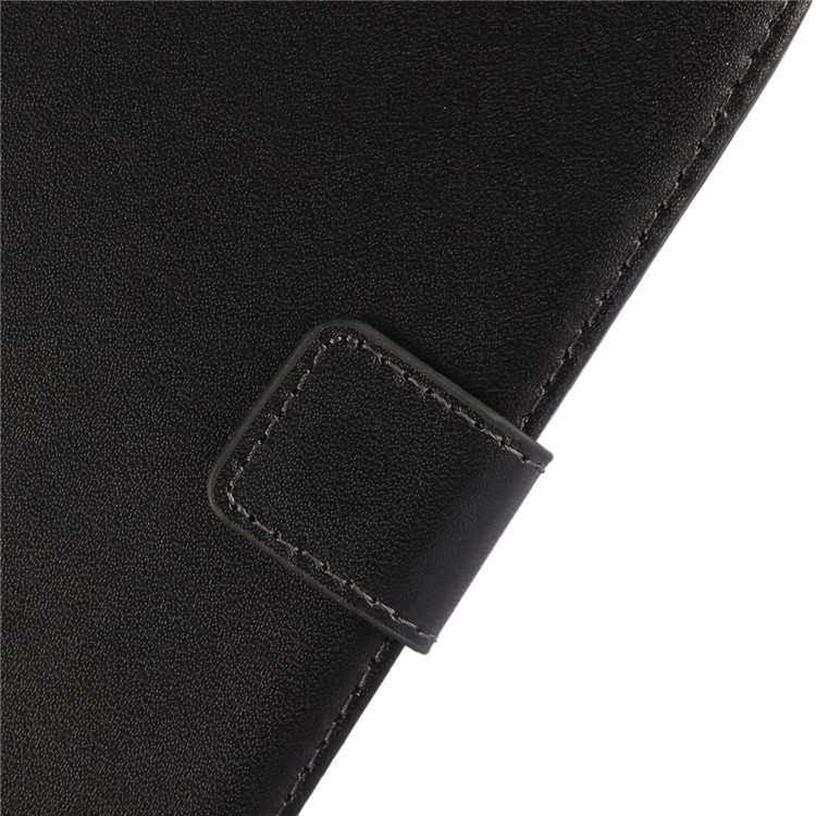 Genuine Split Leather Wallet Magnetic Flip Case for Samsung Galaxy J5 (2017) - Black-5