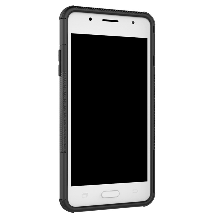 Kickstand Hybrid PC+TPU Case Cover Cool Tire Pattern for Samsung Galaxy J5 (2017) - Black-5