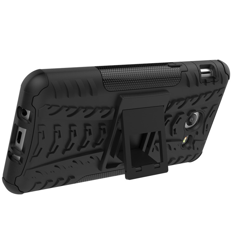 Kickstand Hybrid PC+TPU Case Cover Cool Tire Pattern for Samsung Galaxy J5 (2017) - Black-8