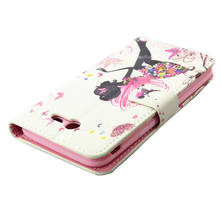 Patterned Rhinestones Leather Wallet Case for Samsung Galaxy J3 Emerge/J3 Prime/J3 (2017) - Butterfly Fairy-3