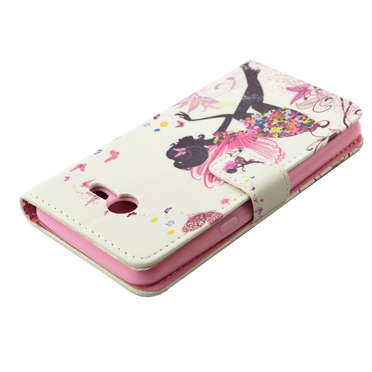 Patterned Rhinestones Leather Wallet Foldable Shell for Samsung Galaxy J5 (2017) J520 - Butterfly Fairy-7