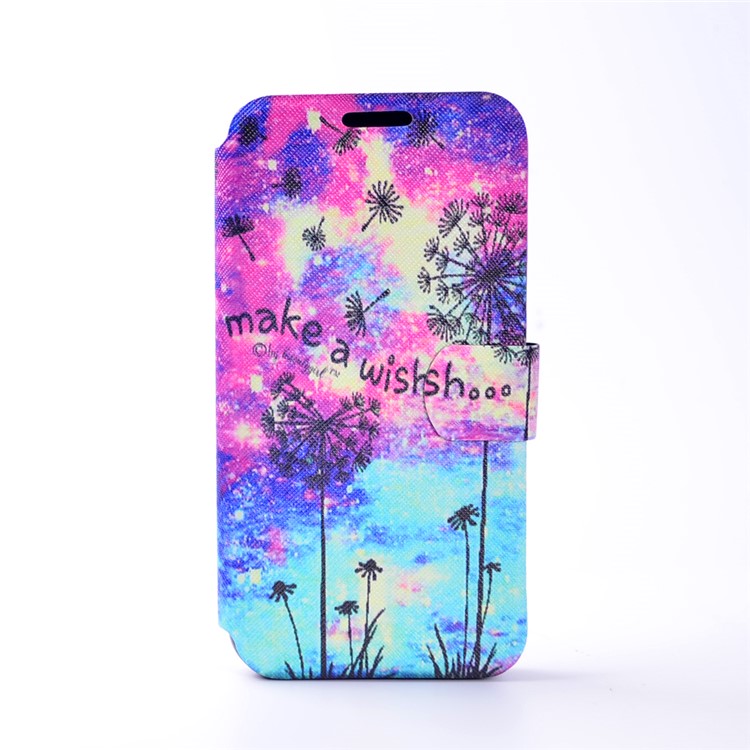 Pattern Printing Leather Stand Case for Samsung Galaxy J3 Emerge/J3 Prime/J3 (2017) - Dandelion and Quote-2