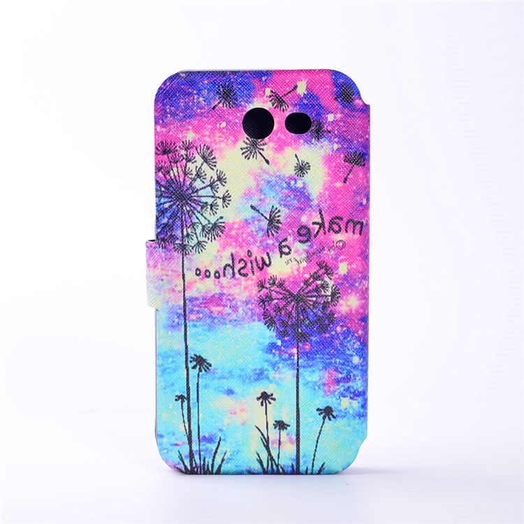 Pattern Printing Leather Stand Case for Samsung Galaxy J3 Emerge/J3 Prime/J3 (2017) - Dandelion and Quote-3