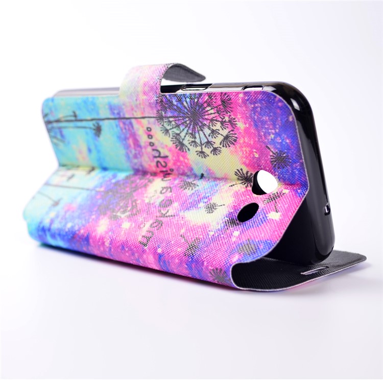 Pattern Printing Leather Stand Case for Samsung Galaxy J3 Emerge/J3 Prime/J3 (2017) - Dandelion and Quote-7