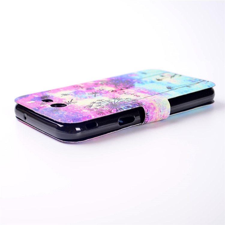 Pattern Printing Leather Stand Case for Samsung Galaxy J3 Emerge/J3 Prime/J3 (2017) - Dandelion and Quote-9